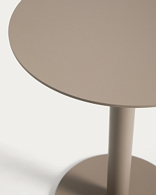Уличный столик Asinara из бежевого алюминия, диаметр 40 см