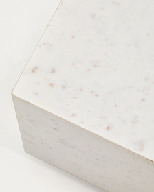 Журнальный столик Sorein из белого мрамора 50 x 50 см