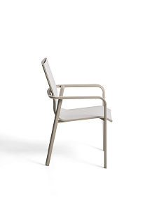 Уличный стул Canea из бежевого алюминия
