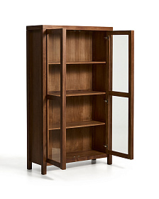 Витрина Norani из массива акации с отделкой шпоном акации, 110 x 185 см