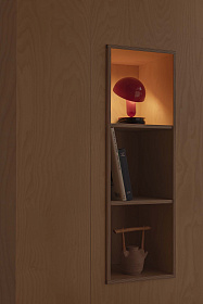 BELA Красная настольная лампа с зажимом 1XE27