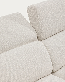 3-местный диван Aurum цвета экрю с откидывающимся подголовником