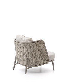Уличное кресло Sedalis из алюминия и серо-коричневой веревки