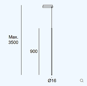 Подвес Tubs Modular Pendant Single 900mm 00-A092-05-M1