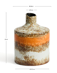 Ваза Estin разноцветная керамическая 25 см