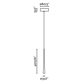 DIANA 400 Белый подвесной светильник LED 6W 2700K