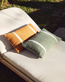 Чехол для подушки Daila оранжевого цвета 100% ПЭТ с рисунком в стиле икат 30 x 50 см