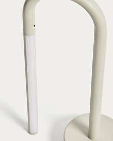 Переносная настольная лампа Bow из серого алюминия