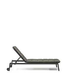 Алюминиевый шезлонг Marcona окрашенный в черный цвет