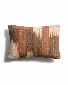 Чехол для подушки Liroda из джута с разноцветным узором икат, 40 x 60 см