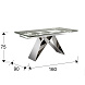 Раздвижной обеденный стол Mika 160/220 см сталь