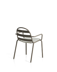 Уличный стул Joncols из алюминия с отделкой цвета таупе