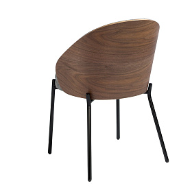 Обеденный стул 4115/DC-S197A из ткани и орехового шпона