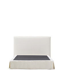Кровать Jaira из белого шенилла со съемным чехлом для матраса 160x200 см