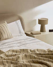 Satisa Комплект из 2 чехлов для подушек цвета экрю в полоску 50 х 50 см