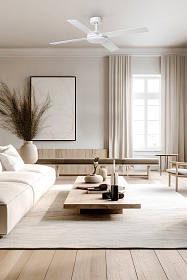 Потолочный вентилятор SAINT Ш1320MM белый 4 PALAS белый 24W CCT