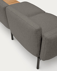 Sorells Уличный модульный 3-местный диван серый со столиком