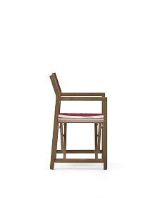 Складной стул для улицы Vilara в бордово-бежевую полоску