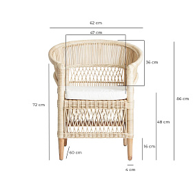 Кресло Elna натуральный цвет