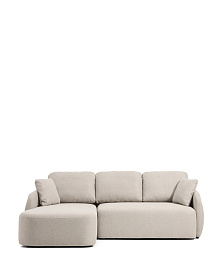 Трехместный диван-кровать Laira с левым шезлонгом из бежевого шенилла 246 см