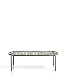 Уличный журнальный столик Joncols из алюминия с бежевой отделкой Ø 113 x 65 см