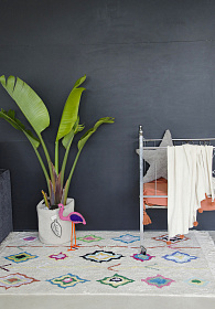 Корзина с листом бежевая 30*30*30