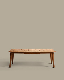 Раздвижной стол Turqueta из массива тикового дерева, 220 (294) x 100 см
