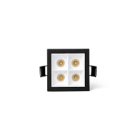 Встраиваемый светильник TROOP 4x2W черно-белый 36є 4000K CRI90
