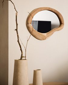 Selem Зеркало в деревянной раме с натуральной отделкой 68 x 44 см