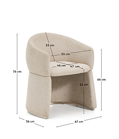 Стул Bosca из бежевой синели