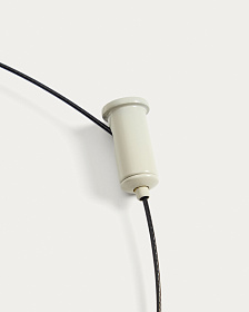 Портативный потолочный светильник Porte из светло-серого алюминия Ø 16 см