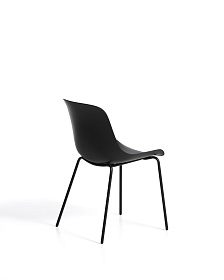 Черный стул Altea из пластика и стали с черной отделкой