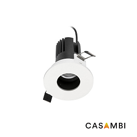 Встраиваемый точечный светильник KIRA PINHOLE FIJO IP20 10W белый 15є 2700K CASAMBI