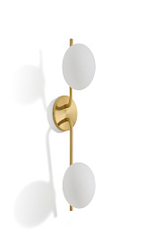 Бра Brisia из металла в латунной отделке со стеклянными плафонами Ø15 см