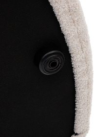 Kaeli Пуф для ног со съемным чехлом из ткани букле цвета экрю