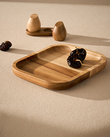 Поднос Milvara из акации и каучукового дерева, 28 x 23 см