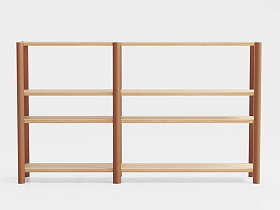 Доп. секция стеллажа Bona 80 cm 4S терракотовый