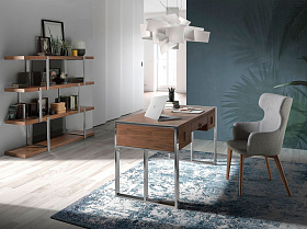 Письменный стол MQ2003 /3135 орех и хромированная сталь