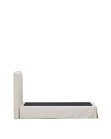 Кровать Jaira из белого шенилла со съемным чехлом для матраса 90x200