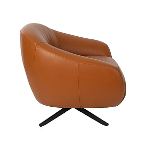 Кресло вращающееся 5183 из коричневой кожи