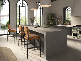 Барный стул 4167 из коричневой кожи