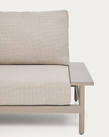 Трехместный уличный диван Vathi с левым шезлонгом цвета таупе, 250 x 159 см