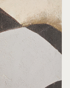 Абстрактный холст Marvilo серо-горчичного цвета 60 x 90 см