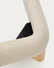 Кровать Odina из ткани букле цвета экрю 160 x 200 см