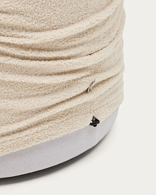 Kaeli Пуф для ног со съемным чехлом из экрю букле Ø 60