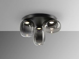 Onice Потолочный светильник 3L черно-дымчатый