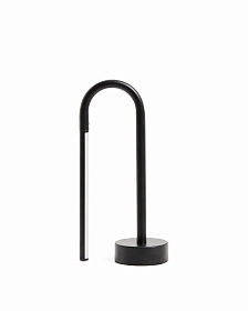 Переносная настольная лампа Bow из черного алюминия