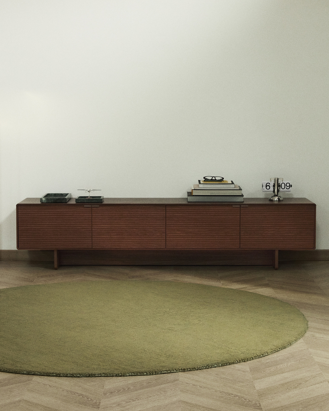 Empuries Круглый зеленый ковер Ø200 см