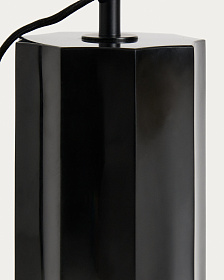 Напольная лампа Idela из тонированного стекла и черного мрамора