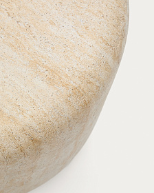 Цементный столик Drasi с отделкой под травертин Ø60 см